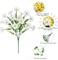 Artificial Outdoor Flowers 20 Bundles UV Resistant Morning Glory with Eucalyptus 2 Colors
